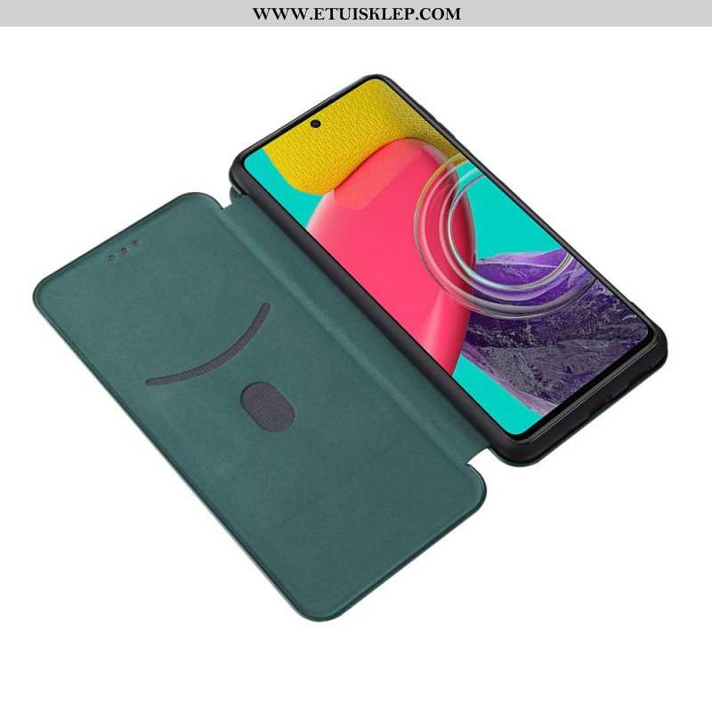 Etui Na Telefon do Samsung Galaxy M53 5G Etui Folio Włókno Węglowe